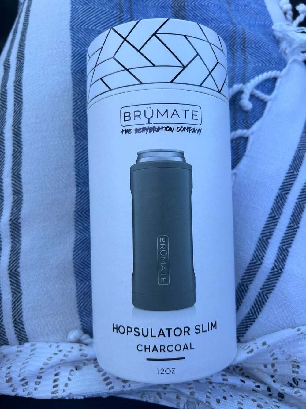 BrüMate Hopsulator Slim 12oz Can Cooler Charcoal